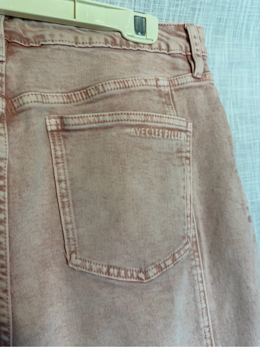 Barbiecore Coquette Avec Les Filles Strawberry Pink Wide-Leg Jeans 30 - Picture 10 of 10